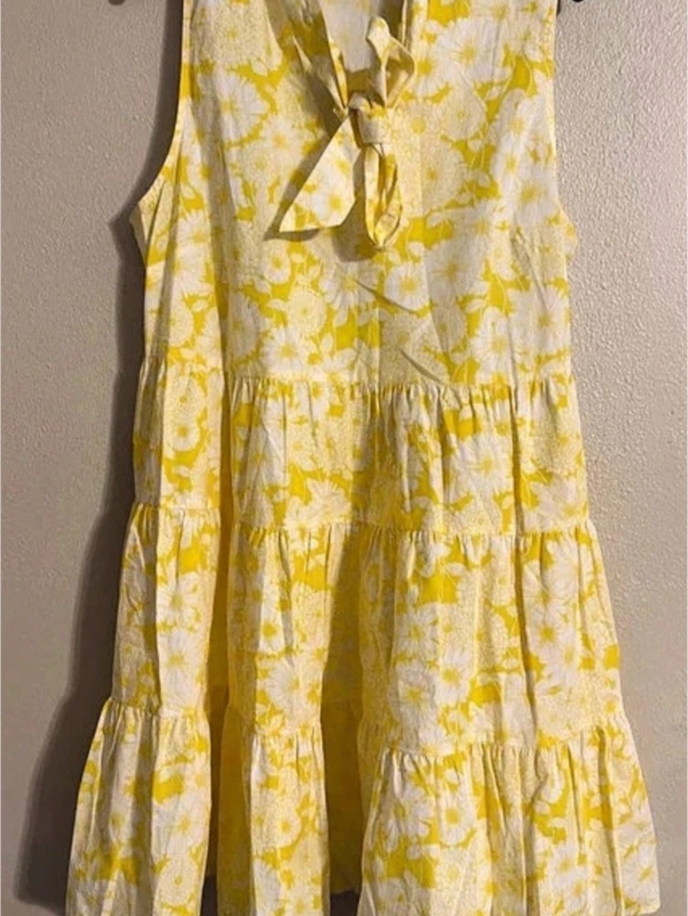 Lisa Marie Fernandez Floral Mini Dress in Yellow & White Size Medium Like New